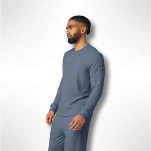 ALO - Medium - Bluestone Micro Waffle Henley